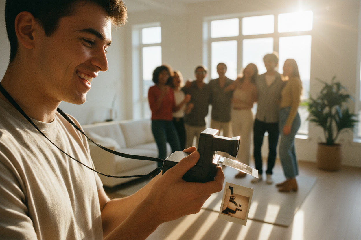 A modern sunlit creator studio showing a high-quality smartphone cage setup and a durable camera bag packing system designed to maximize mobile video stability and operational workflow for solo vloggers, by Trail-Mate.