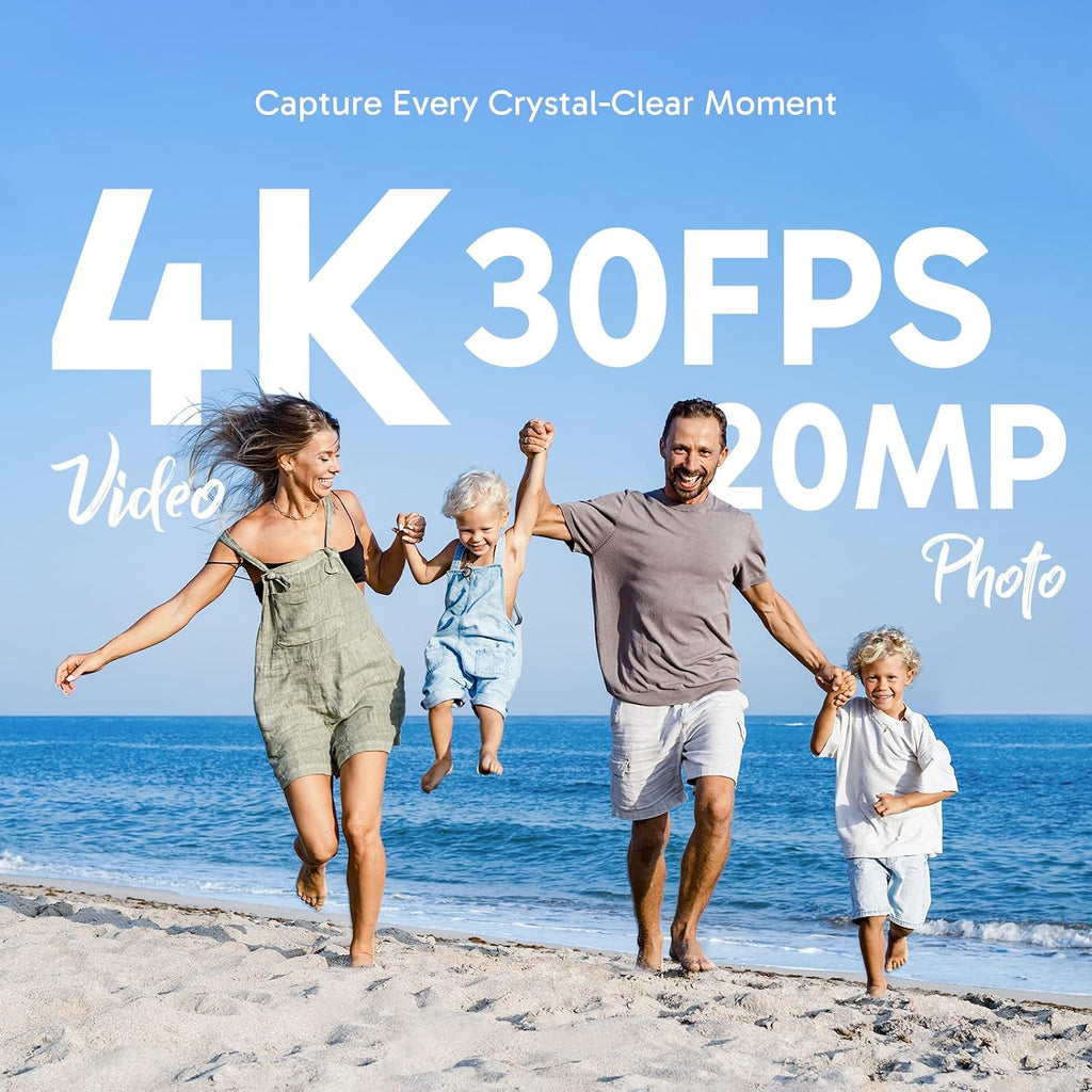 AKASO Brave 4 4K Action Camera – 20MP, Waterproof, Wi-Fi