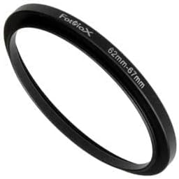 Fotodiox Metal Step Up Ring, Anodized Black Metal 62mm-67mm, 62-67 mm