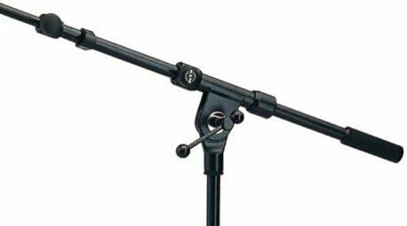 K&M - Konig & Meyer 25900.500.55 - Low Level Microphone/Telescopic 2-Piece Boom Arm Stand - Zinc die-cast base - Professional Grade for all Musicians - German Made - Black