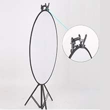 WELLAMKING 2PCS Photo Studio Reflector Holder 180 Rotation Heavy Duty Tripod Metal Clamp Holder with 1/4" & 3/8" Screw Adapter for Photo Studio Screen Backdrop Umbrella Light Stand