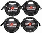 PigHog XLR 15 Foot 4 Pack Tour Grade Microphone Cables