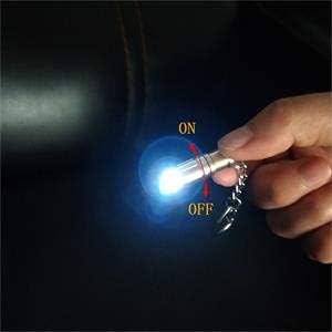 e1 Smallest Keychain Flashlight Micro Tiny Mini Keychain Light Long-Lasting Safety Light for Everyday Carry Emergencies Outdoor Dog Walking Hiking Camping Nice Gift for Parents Kids