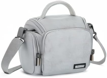 G-raphy Camera Bag Case DSLR SLR Crossbody Sling Photography Bags for Nikon Canon Sony DSLR SLR Mirrorless with Removal Straps(Parma Grey)