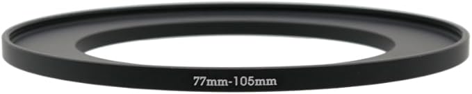 77-52/55/58/62/67/72/74/77/82/86/95/105mm Step Up & Step Down Rings Adapter for Camera Lens and Filters 77-105 Filter Adapter Ring 77mm Lens to 105mm Filters (77-105mm)