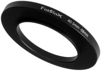 Fotodiox Metal Step Up Ring, Anodized Black Metal 40.5mm-58mm, 40.5-58 mm