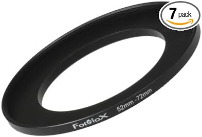 Fotodiox Metal Step Up Ring, Anodized Black Metal 52mm-72mm, 52-72 mm