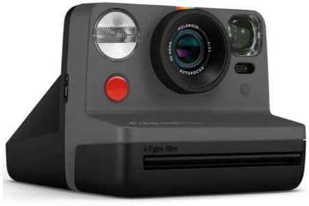 Polaroid Originals Now Viewfinder i-Type Instant Camera (Black) Bundle with Color Instant Film for i-Type Cameras (8 Exposures) and Film Kit with Magnetic/Hanging Frames and Storage Box (3 Items)