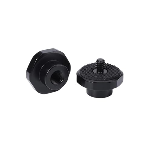 2 Pack Camera Tripod 1/4 to 3/8 Adapter 3/8"-16 to 1/4"-20 Adapter Converter for Camera Tripod Head Photography Light Stand Camera Desk Mount Mini Ball Head Quick Release Plate Ballhead