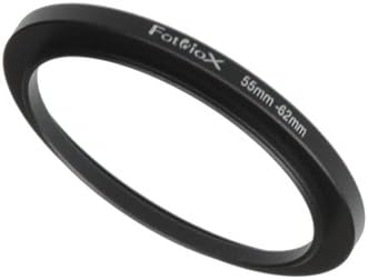Fotodiox Metal Step Up Ring, Anodized Black Metal 55mm-62mm, 55-62 mm