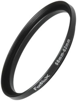 Fotodiox Metal Step Up Ring, Anodized Black Metal 58mm-62mm, 58-62 mm