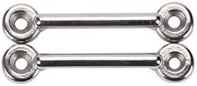 Amarine Made Stainless Steel Bimini Top Strap Pad Eye Footman's Loop Heavy Duty for Jeep Corvette,Buggy,Kayak Tie Downs