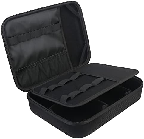 BOVKE Electronic Organizer Travel Cable Organizer Bag Electronic Accessories Case Portable Tech Organizer for Tablet Apple iPad 11in, Hard Drives, Cables, Chargers, iPhone, Power Bank, Black