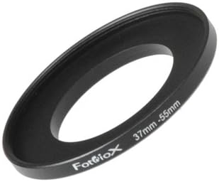 Fotodiox Metal Step Up Ring, Anodized Black Metal 37mm-55mm, 37-55 mm
