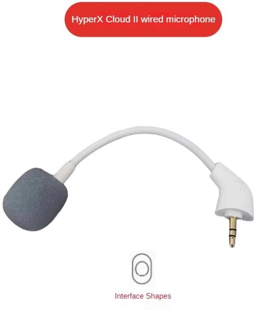 Complete White Mic Replacement Kit for HyperX Cloud II (2021+) Wired Headsets | Plug & Play, Perfect Color Match & Restored Audio(Not for Wireless)