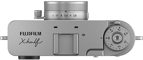 FUJIFILM X Half Premium Compact Digital Camera (Silver) Bundle with Fuji INSTAX MINI Link 3 Smartphone Printer (Clay White) + Instax Mini Film + Extra Battery + Charger + 64GB Memory Card + More