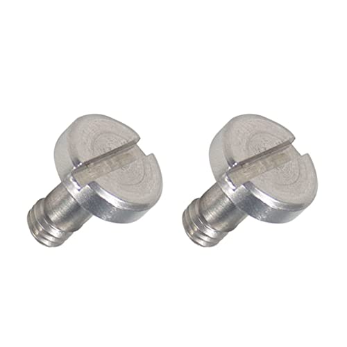BGNing 2 Pcs M5 Knurled Thumb Screw Threaded 1/4 3/8 Thumbscrew Knobs Adapter Mount High Step Slotted Head Hand Tighten Compatible with GoPro Cameras (2Pcs 1 4 Steel Screw)