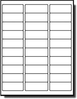 30 UP Address Labels for Inkjet Printers 1" x 2-5/8", Pack of 4500 Labels