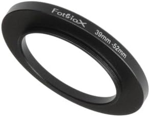 Fotodiox Metal Step Up Ring, Anodized Black Metal 39mm-52mm 39-52 mm