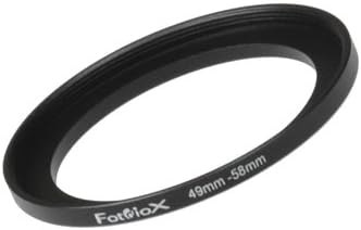 Fotodiox Metal Step Up Ring, Anodized Black Metal 49mm-58mm, 49-58 mm