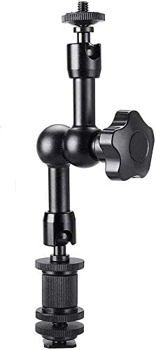 WANBY 7' Articulating Magic Friction Arm & Large Adjustable Super Clamp Pliers Clip with 1/4" and 3/8" Thread for DSLR Camera Rig, LCD Monitor, LED Flash Lights (7'Arm)