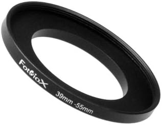 Fotodiox Metal Step Up Ring, Anodized Black Metal 39mm-55mm, 39-55 mm