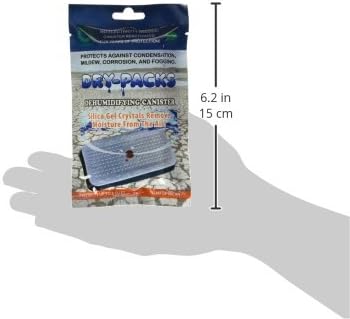 Dry-Packs Indicating Silica Gel 40 Grams in Sturdy Aluminum Dehumidifying Canister - No Cobalt Chloride II - DP40CAN