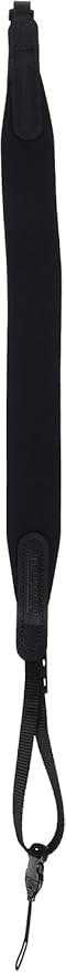 OP/TECH USA Compact Sling - Neoprene Camera Sling for Small Point & Shoot Cameras - Camera Strap With Non-slip Backing with Mini Loop Connectors for SLR/DSLR Cameras - Black - Made in USA