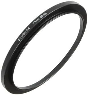 Fotodiox Metal Step Up Ring, Anodized Black Metal 77mm-86mm, 77-86 mm