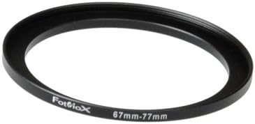 Fotodiox Metal Step Up Ring, Anodized Black Metal 67mm-77mm, 67-77 mm