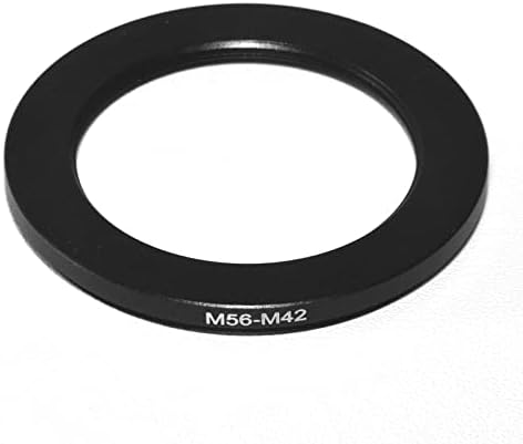 Metal M56 (0.75mm Thread Pitch) to M42 (1mm Thread Pitch) Male to Female Copal No. 3S Shutter 56mm to 42mm M56-M42 Step-Down Coupling Ring Adapter for Lens Filter