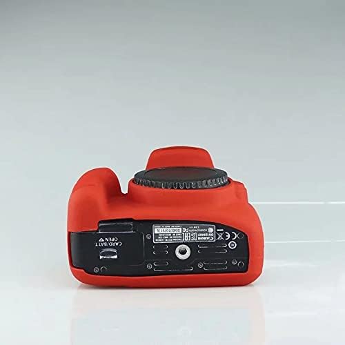 Professional Secure Silicone Camera Case Cover Housing Body Skin for Canon EOS 1500D Rebel T7 Digital SLR Camera (Red)