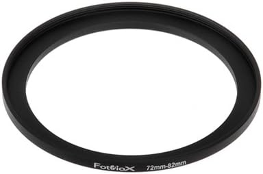 Fotodiox Metal Step Up Ring, Anodized Black Metal 72mm-82mm, 72-82 mm