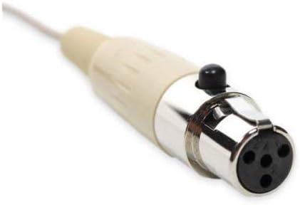 Beige Lavalier Lapel Mic with 4 pin mini XLR TA4F for Shure wireless