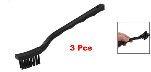 uxcell Waved Plastic Handle PCB Circuit Board Anti Static Brush Black 3 Pcs