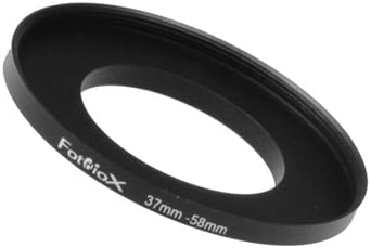 Fotodiox Metal Step Up Ring, Anodized Black Metal 37mm-58mm, 37-58 mm