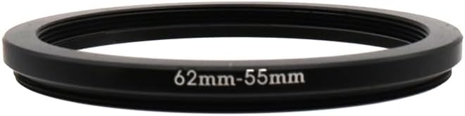 62-37/40.5/43/46/49/52/55/58/60/62/67/72/77/82/86/95/105mm Step Up & Step Down Rings Adapter for Camera Lens and Filters 62-55 Filter Adapter Ring 62mm Lens to 55mm Filters (62-55mm)