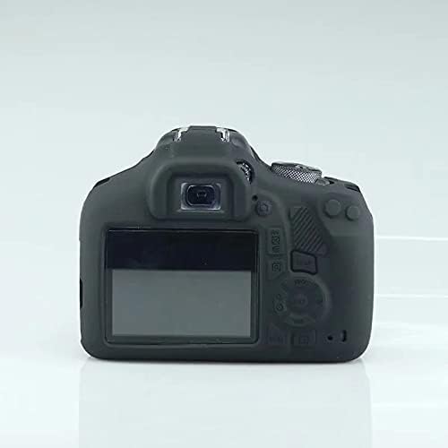 Professional Secure Silicone Camera Case Cover Housing Body Skin for Canon EOS 1500D Rebel T7 Digital SLR Camera (Black)