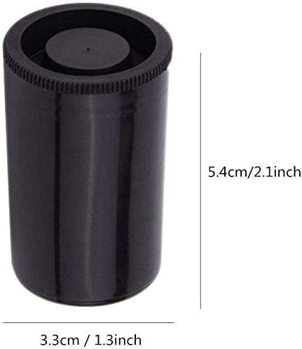 GBSTORE 10pcs 35mm Caliber Plastic Film Canisters with caps (Black)