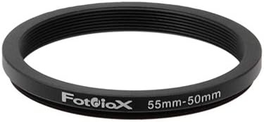 Fotodiox Metal Step Down Ring, Anodized Black Metal 55mm-50mm, 55-50 mm