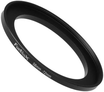 Fotodiox Metal Step Up Ring, Anodized Black Metal 58mm-72mm, 58-72 mm