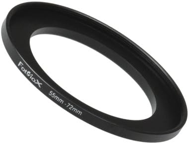 Fotodiox Metal Step Up Ring, Anodized Black Metal 55mm-72mm, 55-72 mm