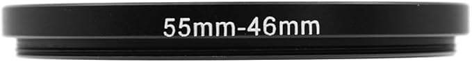 55-46/49/52/58/62/67/72/77mm Step Up & Step Down Filter Ring Adapter for Camera ND/UV/CPL (55-46mm)