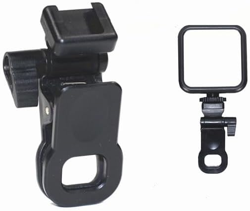 2 Pack LED Video Light Clips Holder with Cold Shoe Mount Portable Photography Lighting Clip on Clamp for Magnetic RGB Camera Lights Panel Rechargeable Soft Light Vlogging Tablet Laptop Display