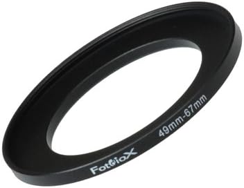 Fotodiox Metal Step Up Ring, Anodized Black Metal 49mm-67mm, 49-67 mm