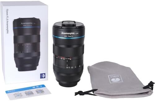 SIRUI 75mm F1.8 1.33X APS-C Anamorphic Lens for X Mount, Blue Flare