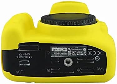 Professional Secure Silicone Camera Case Cover Housing Body Skin for Canon EOS 1500D Rebel T7 Digital SLR Camera (Yellow)