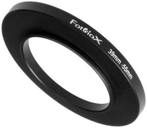 Fotodiox Metal Step Up Ring, Anodized Black Metal 39mm-55mm, 39-55 mm