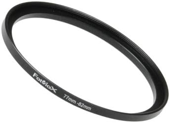Fotodiox Metal Step Up Ring, Anodized Black Metal 77mm-82mm, 77-82 mm
