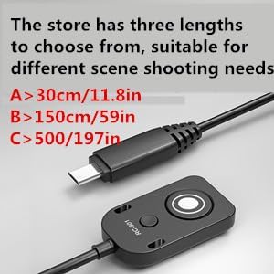 DYTDIEYINGTU RC-301 S2 for Sony Camera Cable Video Cable Small Release Shutter Remote Control Cable a7m4 a7r4 a7r2 r3 m2 a9 a1 a6600 a6500 a7r5 a5000 rx0ii rx1rii rx10m4(150cm/59in)